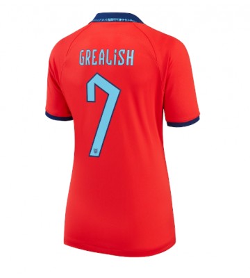 Anglia Jack Grealish #7 Koszulka Wyjazdowych Kobiety MŚ 2022 Krótki Rękaw